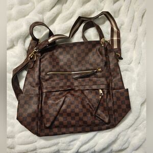 Faux Leather Backpack EUC